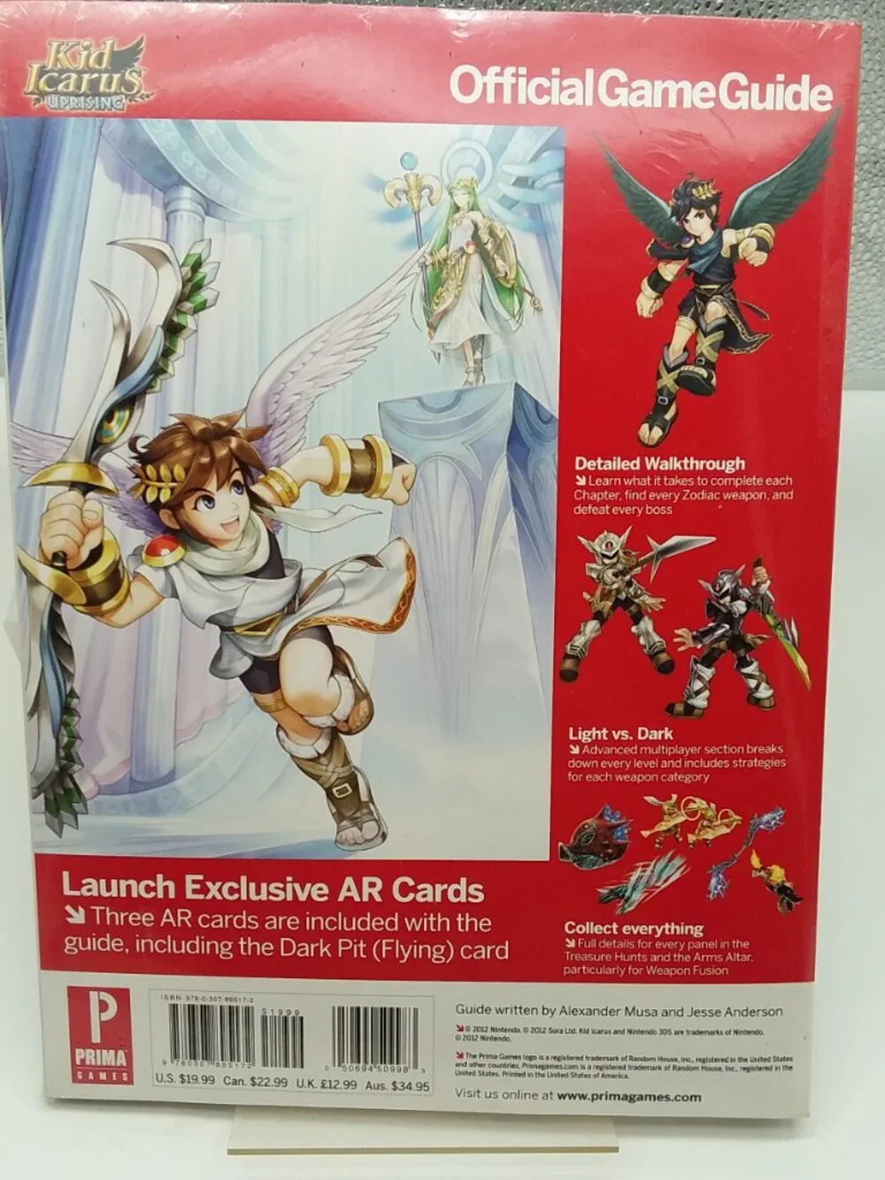 Kid Icarus Uprising Prima Official Game Guide 2012 New Sealed 3 Bonus Cards